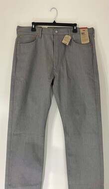 Levi's Men's 501 Original Shrink-to-Fit Jeans Silver Rigid Gray 38x34